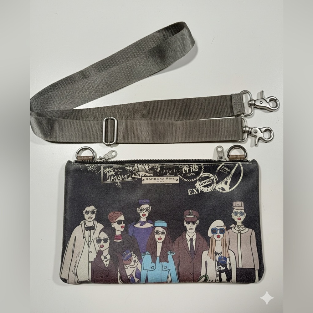 Barbara Rihl Paris Reversible Croc & Graphic Crossbody